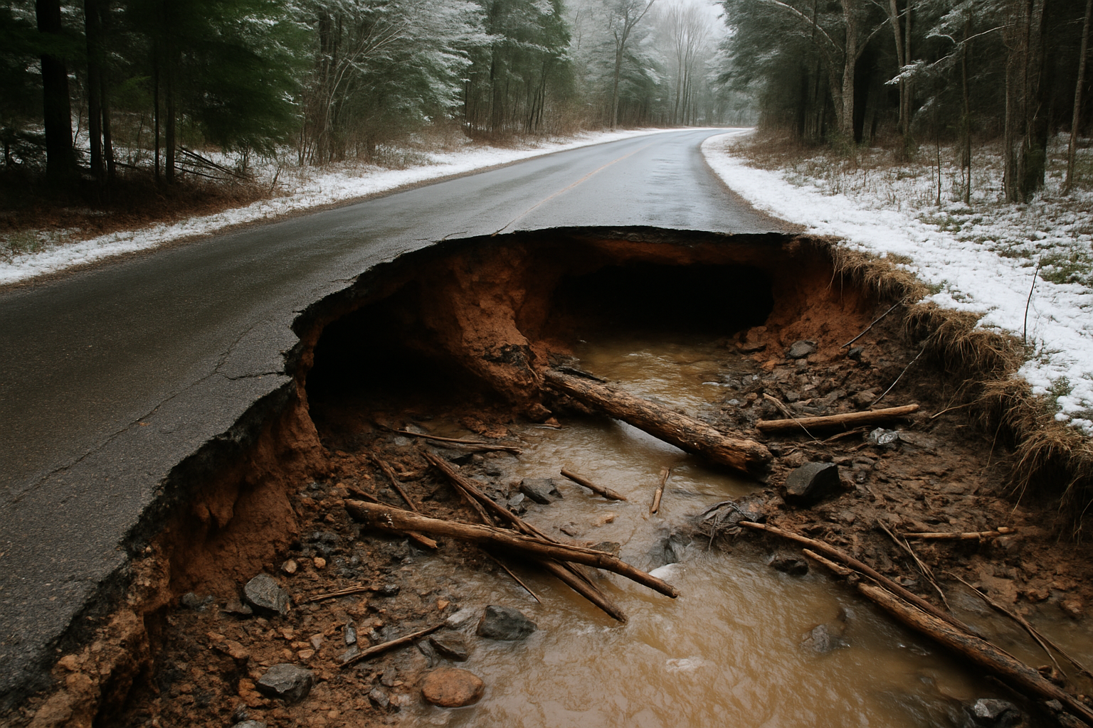Barnes Drive Washout in Castle Rock Damaged by Flooding—Repair Efforts Underway