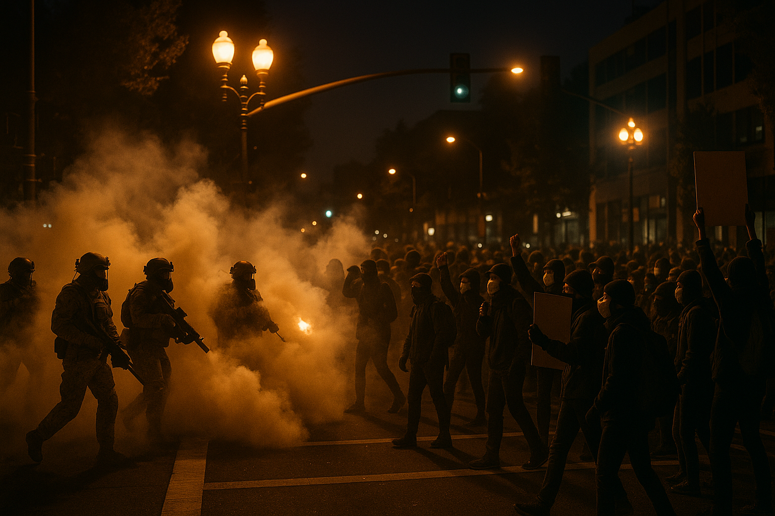 Federal Agents Use Pepper Balls and Tear Gas to Disperse Protesters in Eugene