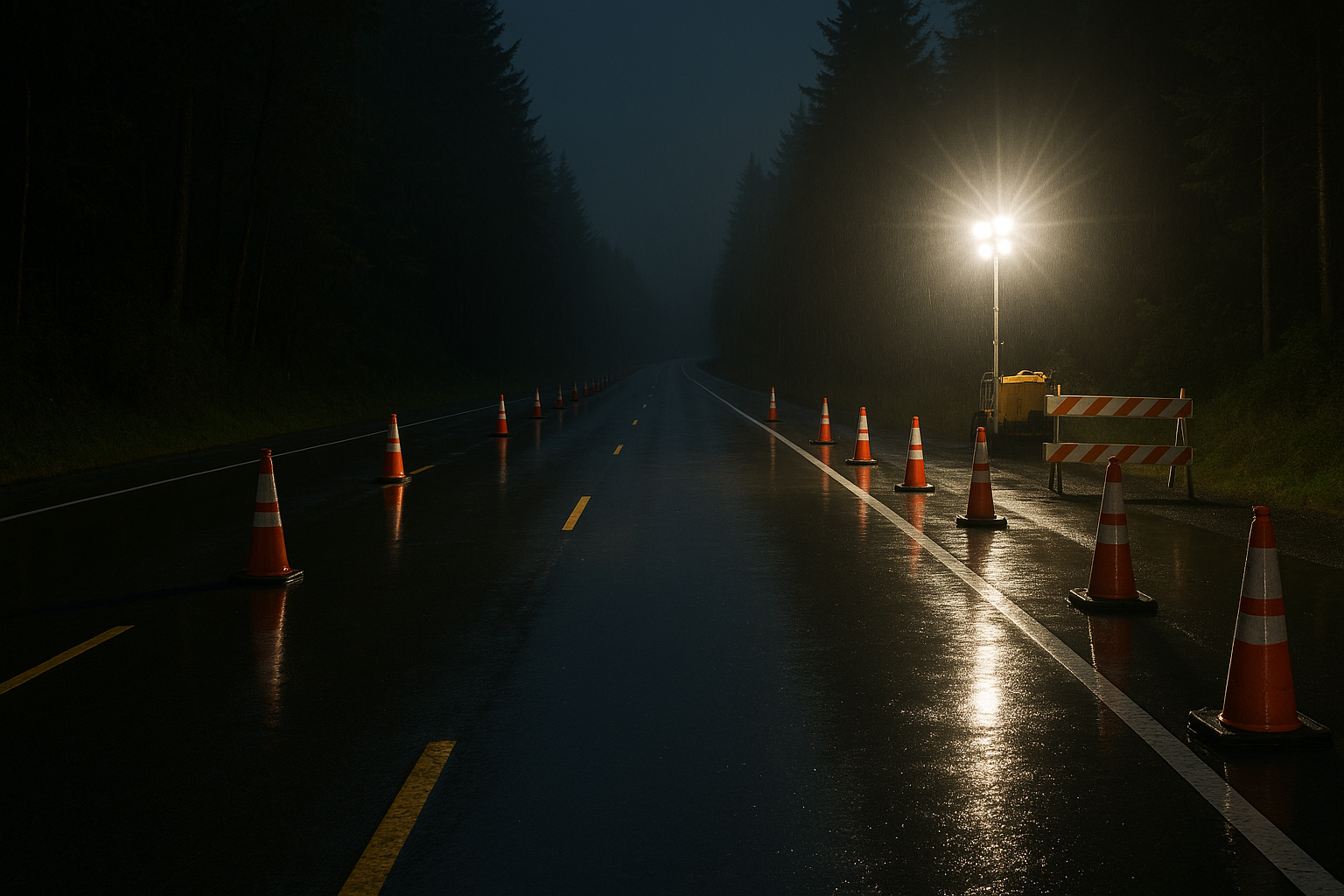 Nighttime Delays Expected on I‑5 Southbound Near Centralia for Guardrail Repairs